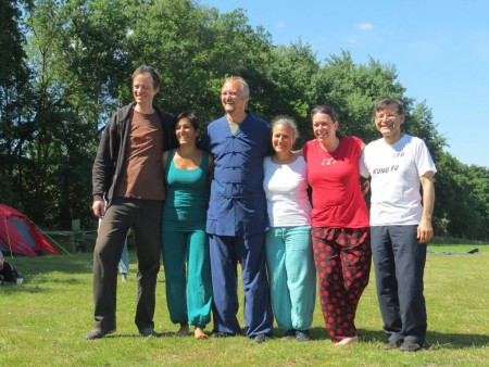 Laura Stone met alle leraren van Drachen und Tiger 2015